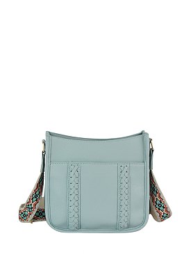 Weaving Detail Guitar Strap Crossbody Bag
