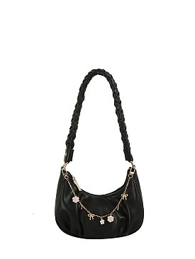 Braided Strap Decorative Shoulder Bag