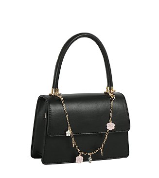 Charm Chain Flap Satchel