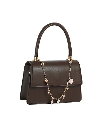 Charm Chain Flap Satchel