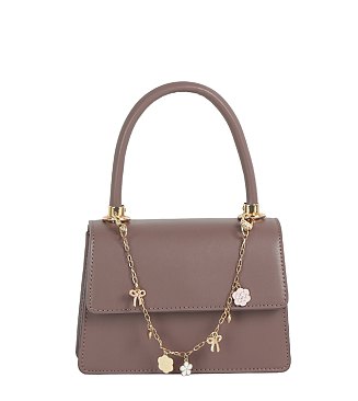 Charm Chain Flap Satchel