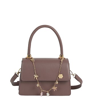 Charm Chain Flap Satchel