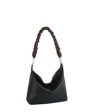 Braided Handle Bucket Shoulder Bag
