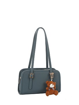 Bag Charm Buckle Top Handle Boston Bag