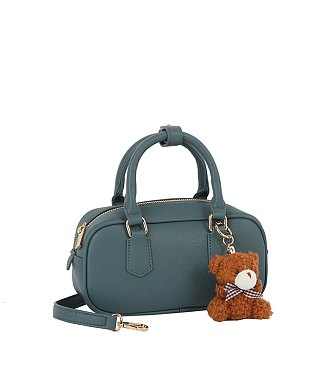 Bag Charm Top Handle Boston Bag