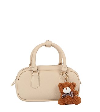 Bag Charm Top Handle Boston Bag