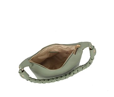 Braided Handle Bucket Shoulder Bag