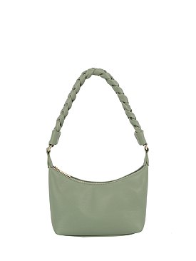 Braided Handle Bucket Shoulder Bag