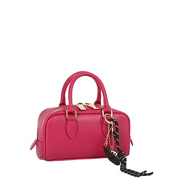 Bag Charm Top Handle Boston Bag