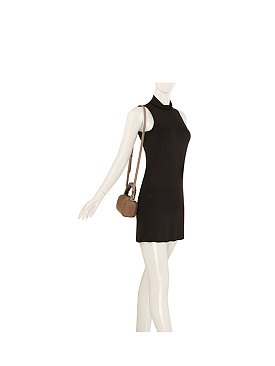 Ruched Top Handle Mini Suede Crossbody Bag