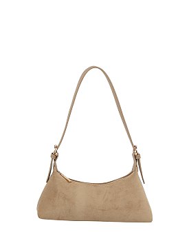 Faux Suede Shoulder Bag