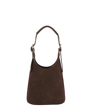 Suede Bucket Shoulder Bag