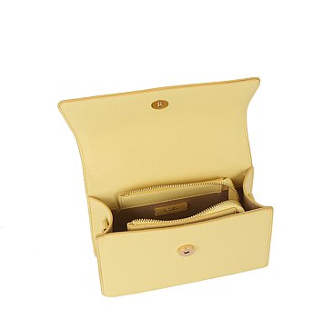 Bag Charm Braided Top Handle Flap Satchel