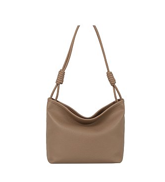 Knotted Handle Bucket Shoulder Bag