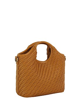 Fashion Weave Top Handle Satchel