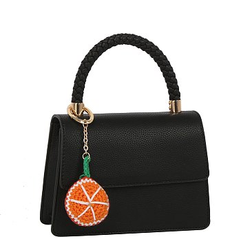 Weaved Top Handle Satchel