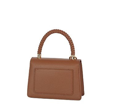 Weaved Top Handle Satchel