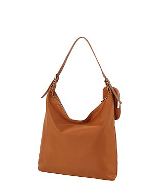 2-in-1 Daily Nylon Hobo Shoulder Bag With Matching Mini Pouch