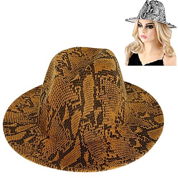 COLORFUL SNAKE Print - Fedora Hat for Women