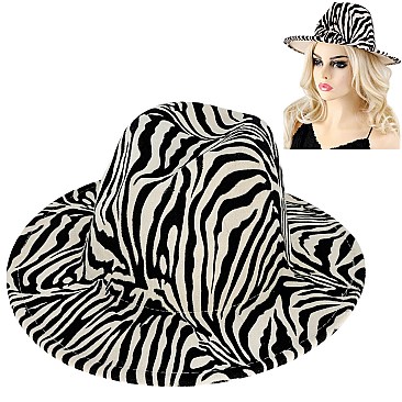 ZEBRA Print - Fedora Hat for Women