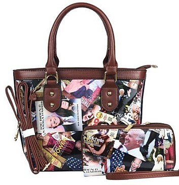 2 IN 1 PRESIDENT BIDEN & KAMALA HARRIS TOTE WALLET SET