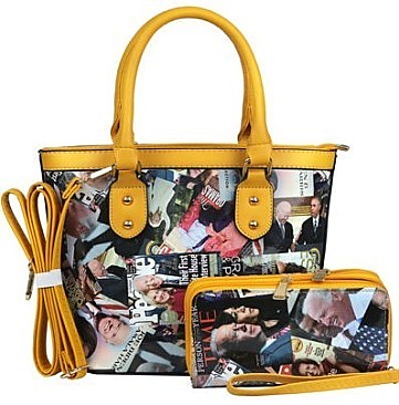 2 IN 1 PRESIDENT BIDEN & KAMALA HARRIS TOTE WALLET SET