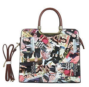 PRESIDENT BIDEN & KAMALA HARRIS LARGE SATCHEL (H 15.5")