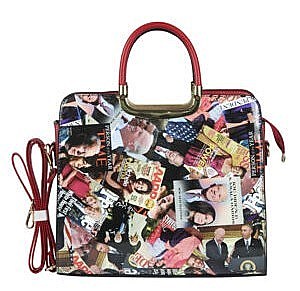 PRESIDENT BIDEN & KAMALA HARRIS LARGE SATCHEL (H 15.5")