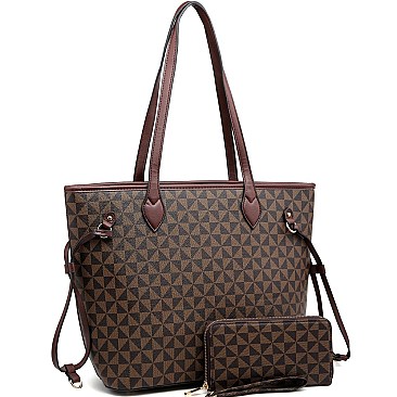 Monogram Shopper Tote Wallet SET