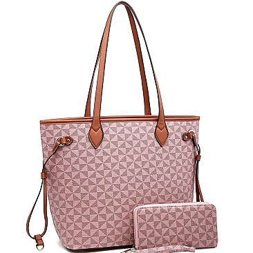 Monogram Shopper Tote Wallet SET