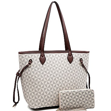 Monogram Shopper Tote Wallet SET