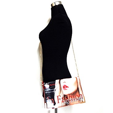 Magazine Pattern Triple Compartment 1n Fashion Design Clutch