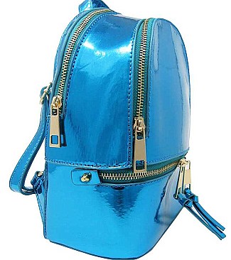STYLISH 2IN1 CHIC GLOSSY FASHION BACKPACK WITH MATCHING WALLET JYMH-1082-W