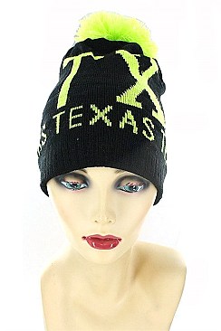 SPIFFY TEXAS Pom Pom Beanies FM-MHA2519