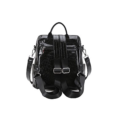 Tiger Face Rhinestone Real Leather Backpacks