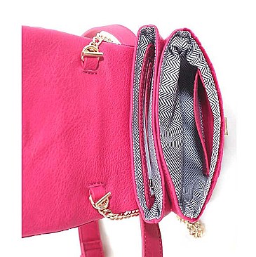 CHIC SOFT STITCHED DESIGN CROSSBODY BAG
