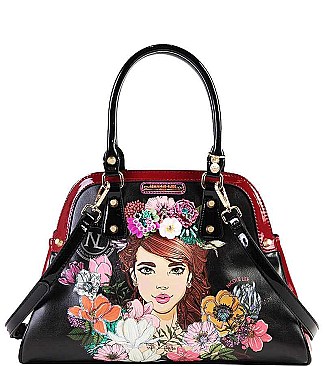 FASHIONABLE NICOLE LEE FLORAL LADY DESIGNER HANDBAG JYMLN-14027