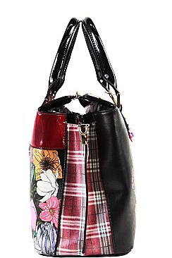 FASHIONABLE NICOLE LEE FLORAL LADY DESIGNER BOSTON BAG JYMLN-14024