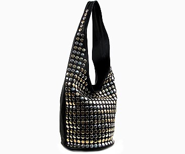 Gold and Silver Studded Hobo