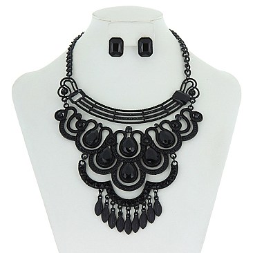 Trendy Multi Tier Fashion Necklace Set SLMNE1707