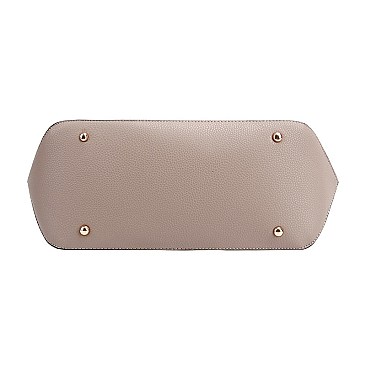 Fashionable Two-Tone Classic Shopper Tote Wallet SET MH-MS1266