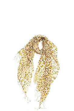 Animal Print Silky Scarf