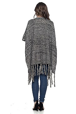 Elegant Fringe Longline Vest with Pockets FM-MSF2591