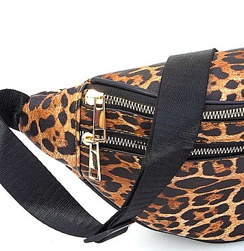 LEOPARD & SNAKE PRINT FANNY PACK