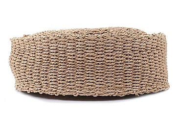 ROUNDED FASHION STRAW TOTE BAG