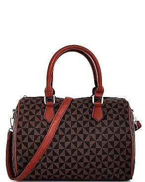 CHECK BOSTON BAG WITH WALLET SET