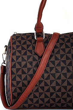 CHECK BOSTON BAG WITH WALLET SET