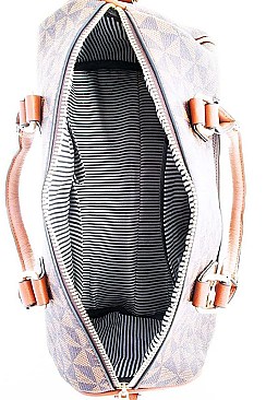 CHECK BOSTON BAG WITH WALLET SET