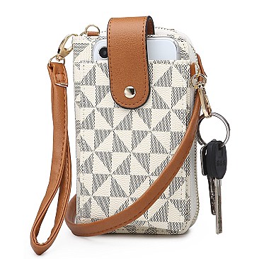 Monogram Crossbody Cell Phone Purse Wristlet