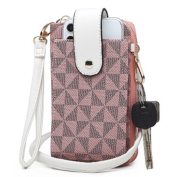 Monogram Crossbody Cell Phone Purse Wristlet